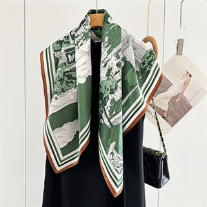 MaraSilk Pure Mulberry Silk Scarf - Square Crepe Satin MS390