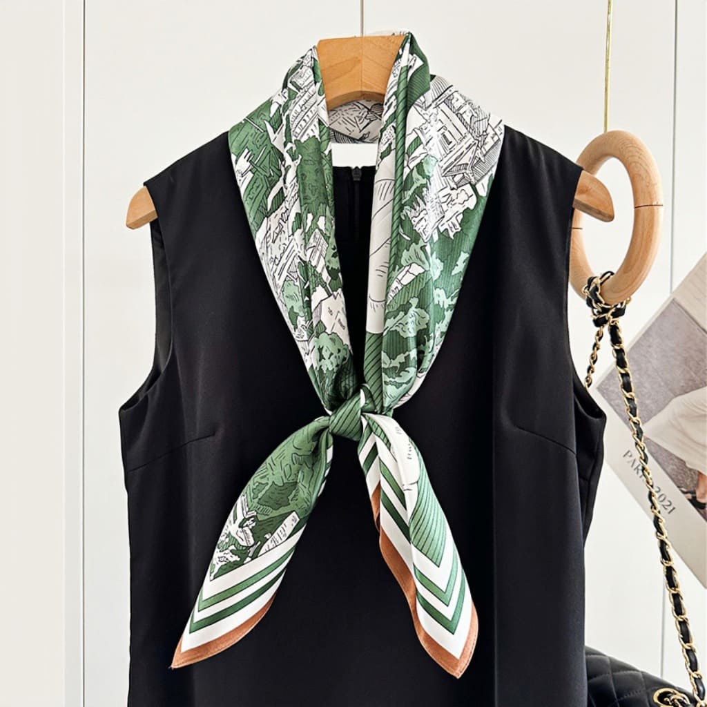 MaraSilk Pure Mulberry Silk Scarf - Square Crepe Satin MS390