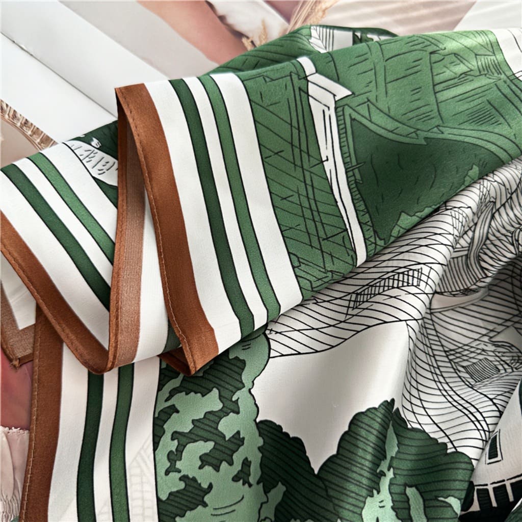 MaraSilk Pure Mulberry Silk Scarf - Square Crepe Satin MS390