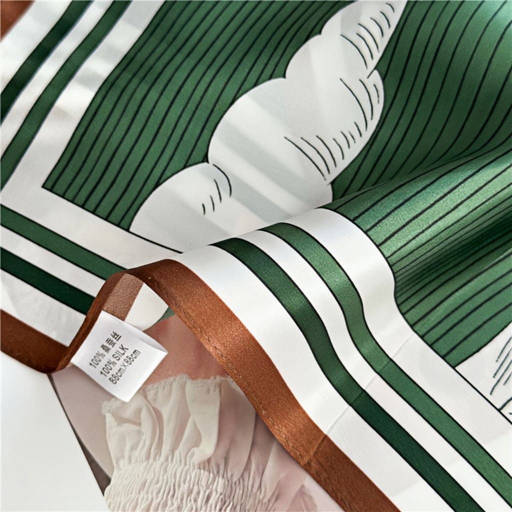 MaraSilk Pure Mulberry Silk Scarf - Square Crepe Satin MS390