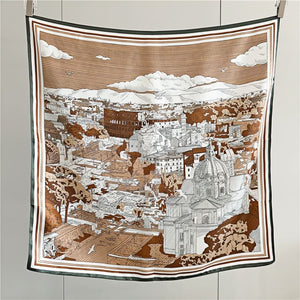 MaraSilk Pure Mulberry Silk Scarf - Square Crepe Satin MS390 34" x 34" MS39001