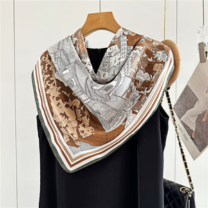 MaraSilk Pure Mulberry Silk Scarf - Square Crepe Satin MS390