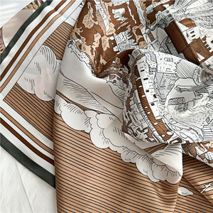 MaraSilk Pure Mulberry Silk Scarf - Square Crepe Satin MS390