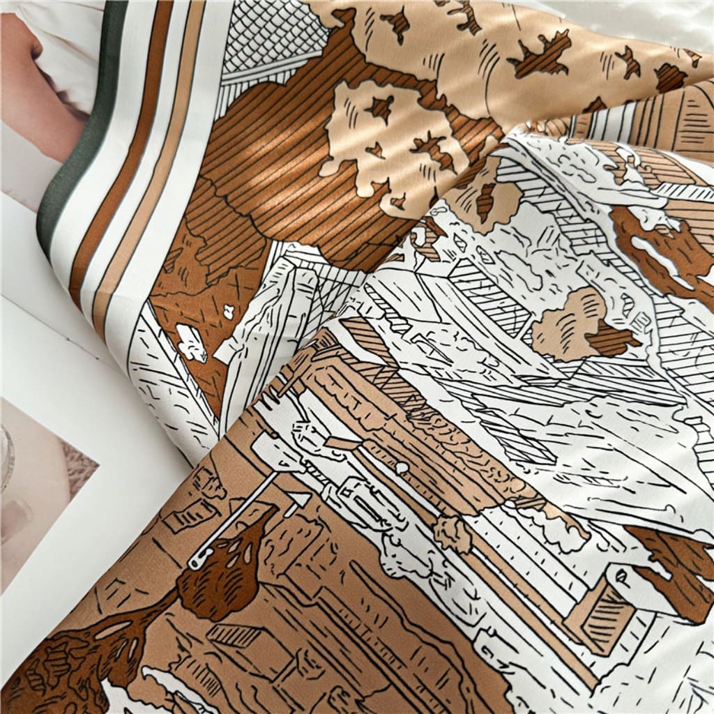 MaraSilk Pure Mulberry Silk Scarf - Square Crepe Satin MS390