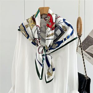 MaraSilk Pure Mulberry Silk Scarf - Square Crepe Satin MS391