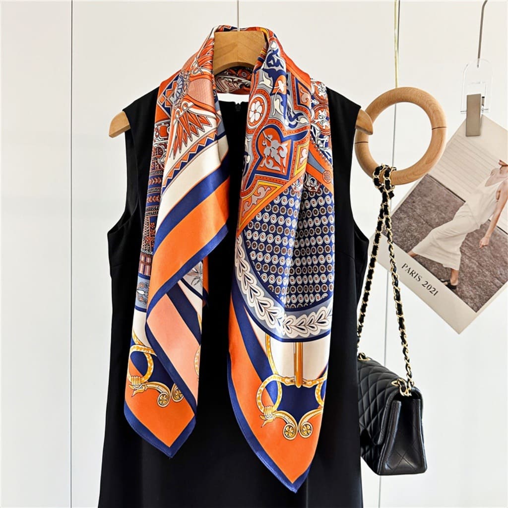 MaraSilk Pure Mulberry Silk Scarf - Square Crepe Satin MS392