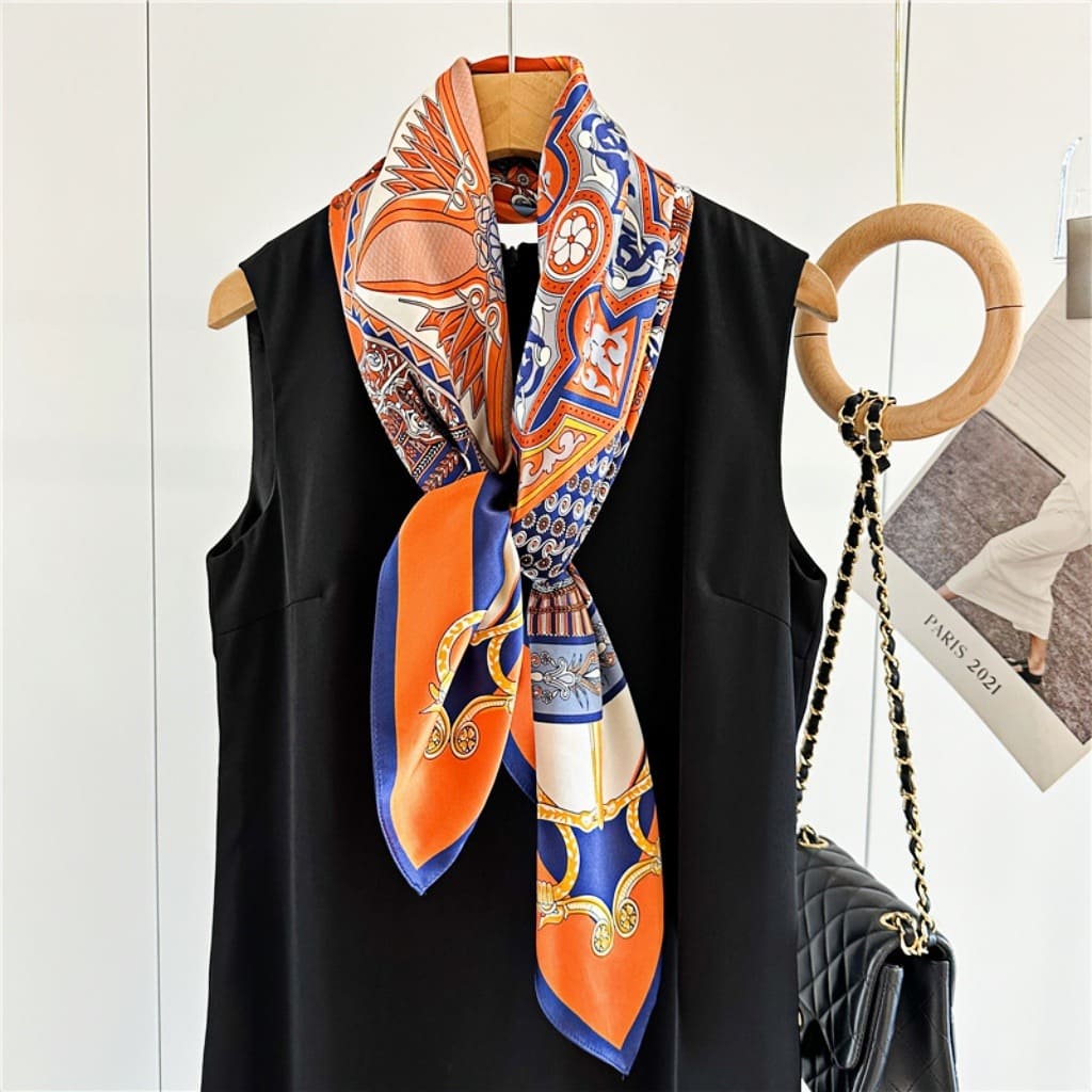 MaraSilk Pure Mulberry Silk Scarf - Square Crepe Satin MS392