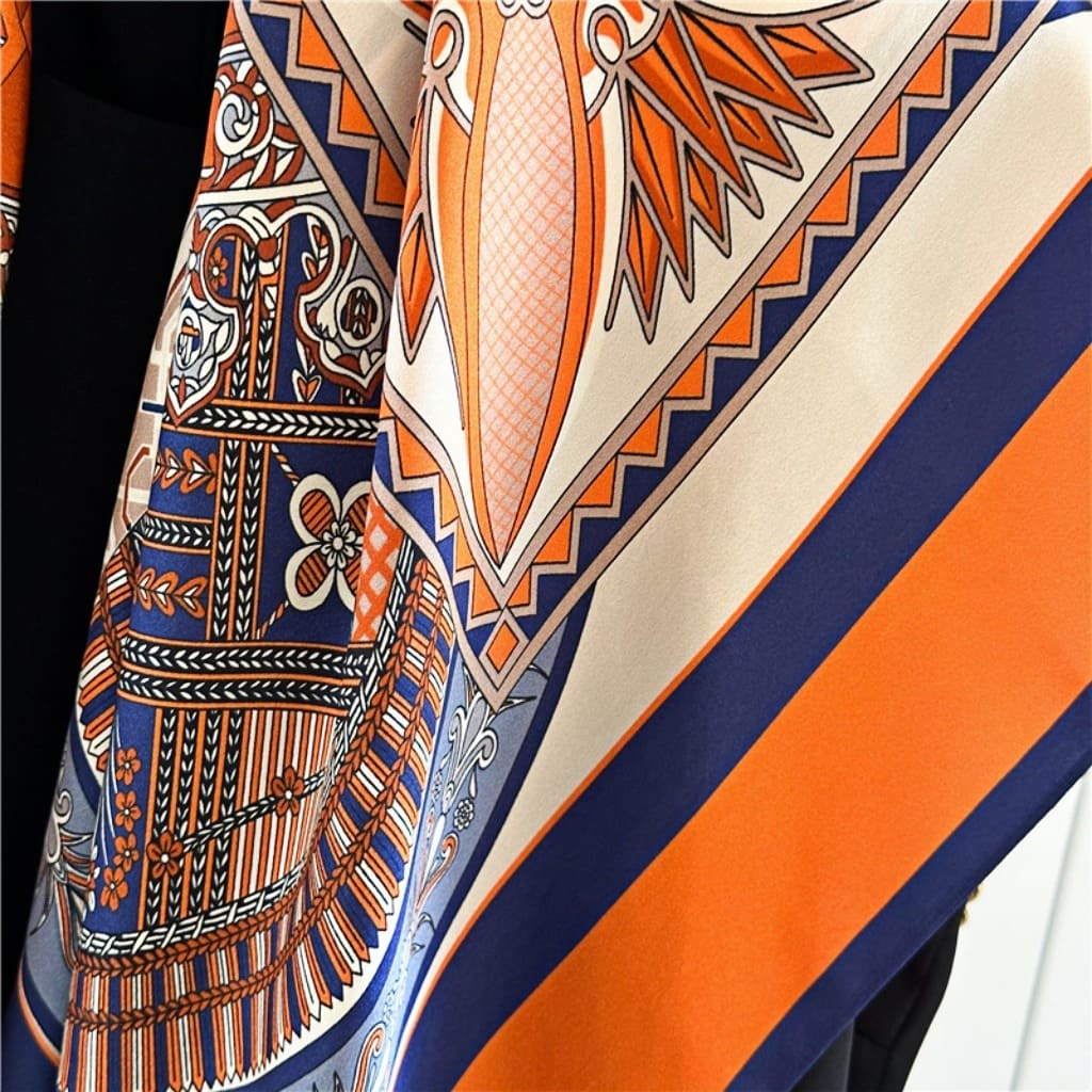 MaraSilk Pure Mulberry Silk Scarf - Square Crepe Satin MS392