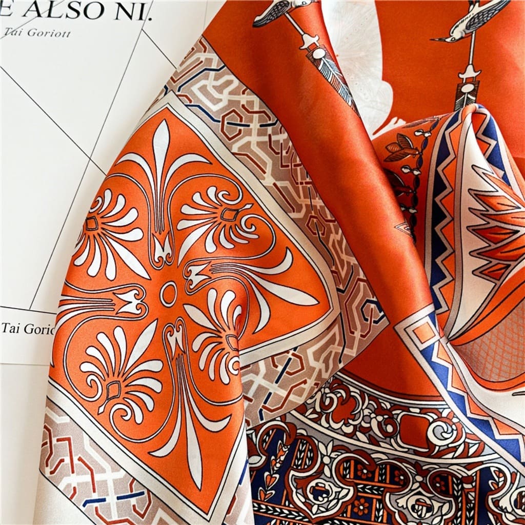 MaraSilk Pure Mulberry Silk Scarf - Square Crepe Satin MS392