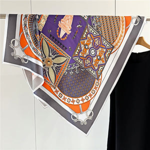 MaraSilk Pure Mulberry Silk Scarf - Square Crepe Satin MS392