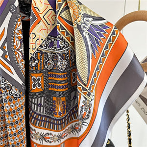 MaraSilk Pure Mulberry Silk Scarf - Square Crepe Satin MS392