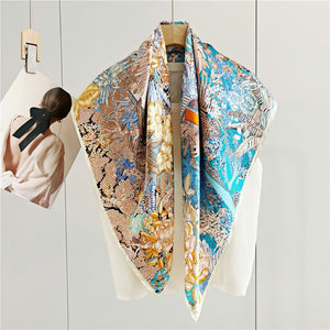 MaraSilk Pure Mulberry Silk Scarf - Square Crepe Satin MS393