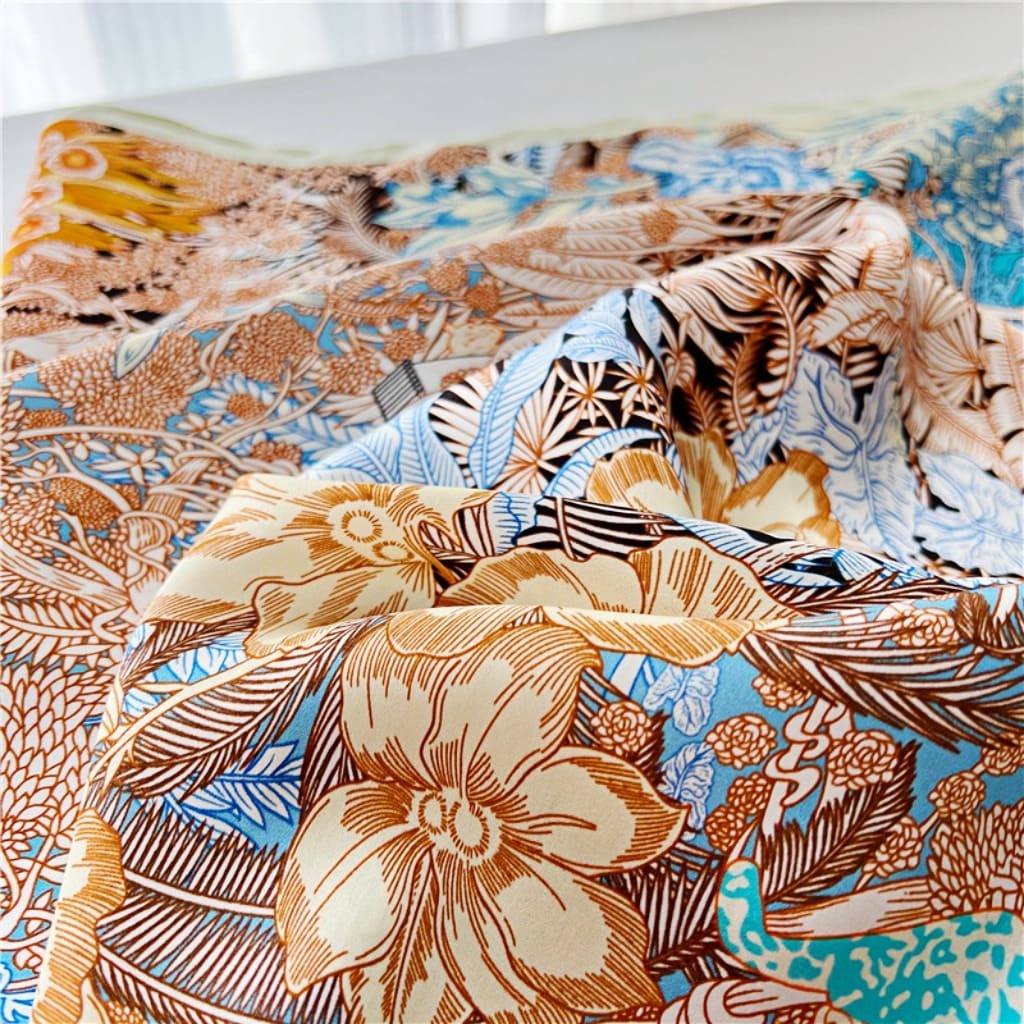 MaraSilk Pure Mulberry Silk Scarf - Square Crepe Satin MS393