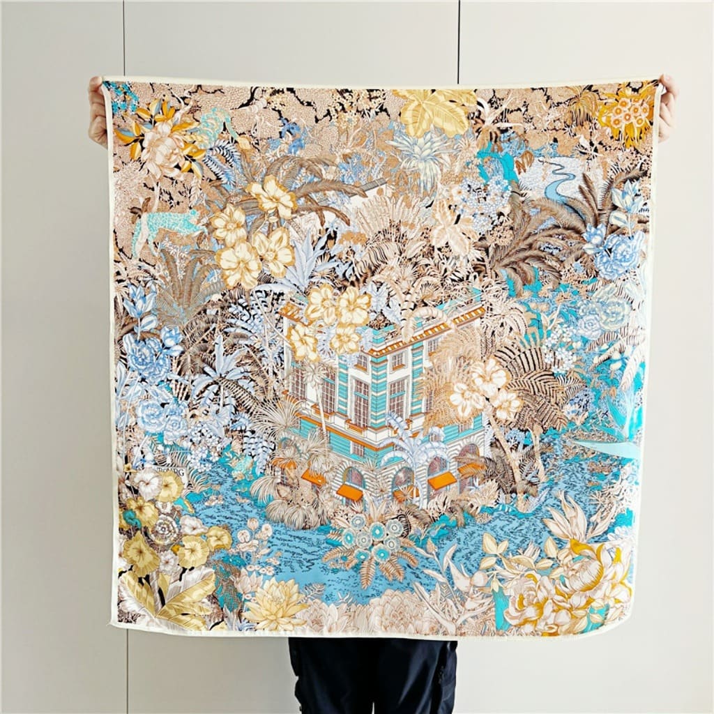 MaraSilk Pure Mulberry Silk Scarf - Square Crepe Satin MS393 34" x 34" MS39302