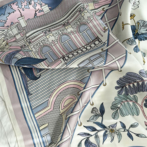 MaraSilk Pure Mulberry Silk Scarf - Square Crepe Satin MS394