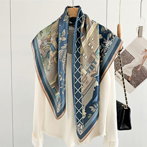 MaraSilk Pure Mulberry Silk Scarf - Square Crepe Satin MS394