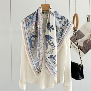 MaraSilk Pure Mulberry Silk Scarf - Square Crepe Satin MS394