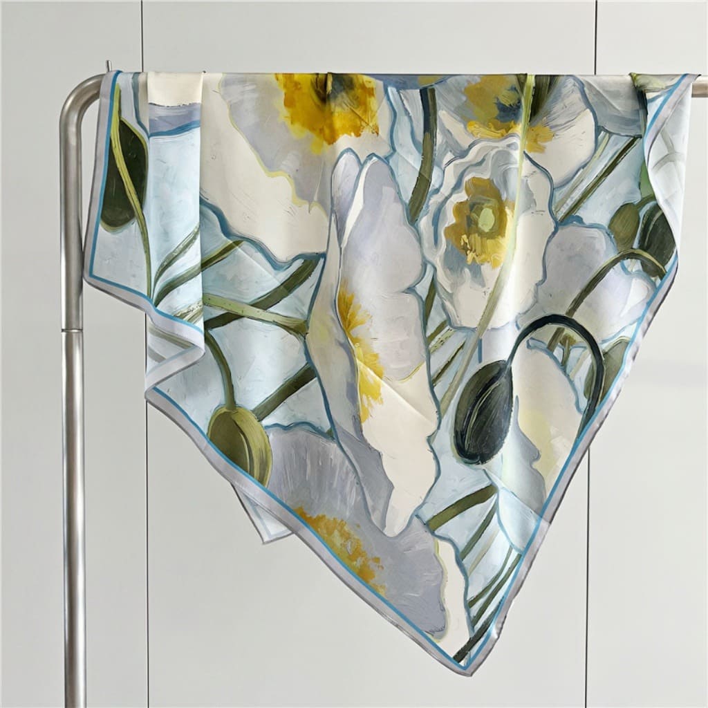 MaraSilk Pure Mulberry Silk Scarf - Square Crepe Satin MS395