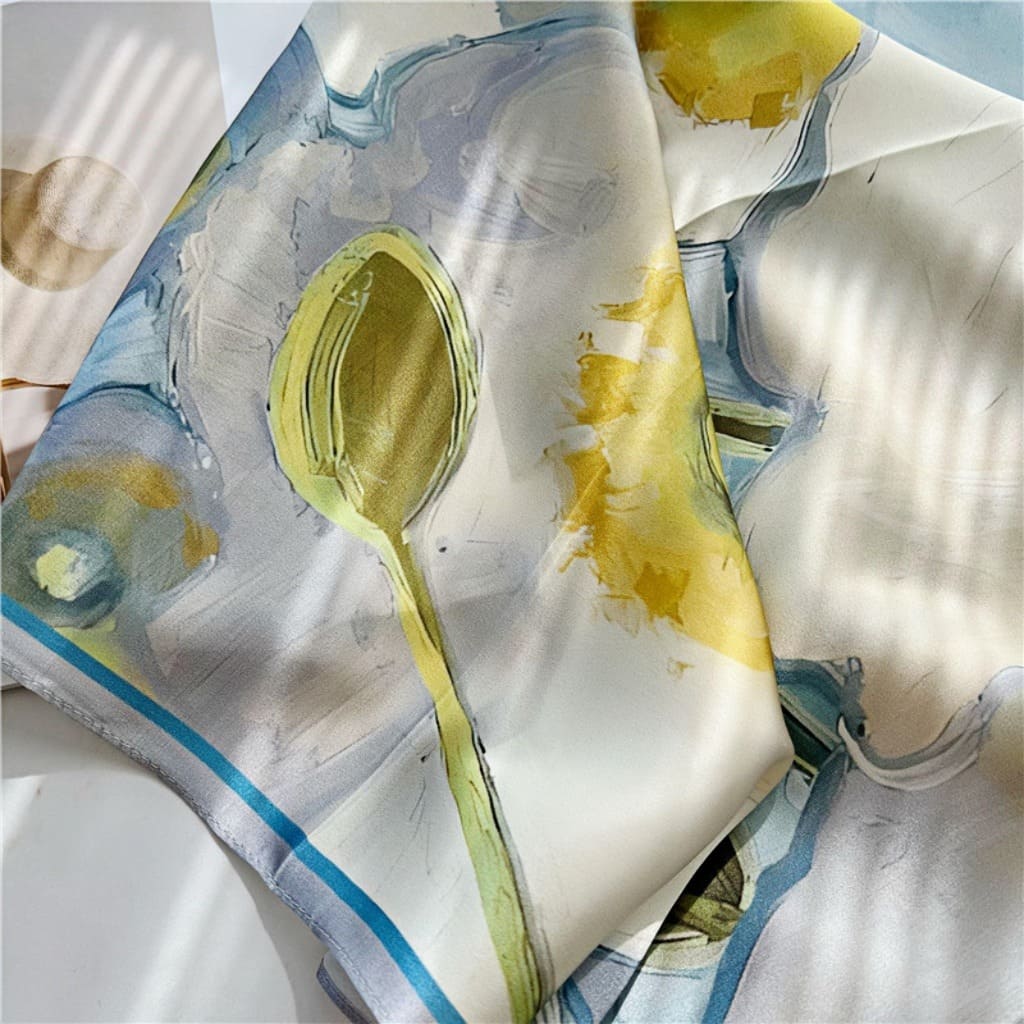 MaraSilk Pure Mulberry Silk Scarf - Square Crepe Satin MS395