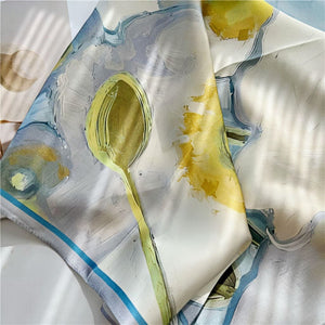 MaraSilk Pure Mulberry Silk Scarf - Square Crepe Satin MS395