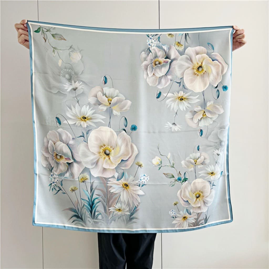 MaraSilk Pure Mulberry Silk Scarf - Square Crepe Satin MS396 34" x 34" MS39601