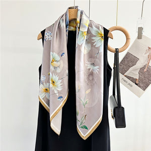 MaraSilk Pure Mulberry Silk Scarf - Square Crepe Satin MS396