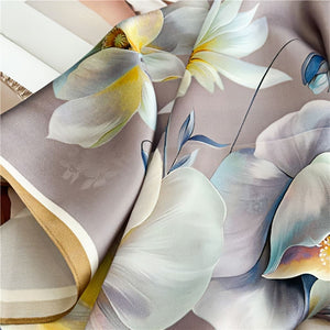 MaraSilk Pure Mulberry Silk Scarf - Square Crepe Satin MS396