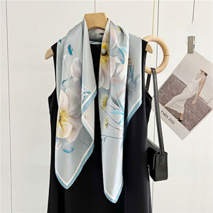 MaraSilk Pure Mulberry Silk Scarf - Square Crepe Satin MS396