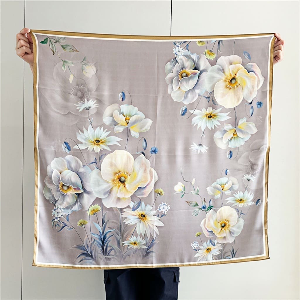 MaraSilk Pure Mulberry Silk Scarf - Square Crepe Satin MS396 34" x 34" MS39602