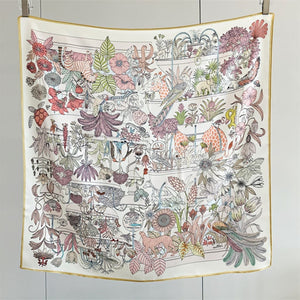 MaraSilk Pure Mulberry Silk Scarf - Square Crepe Satin MS397