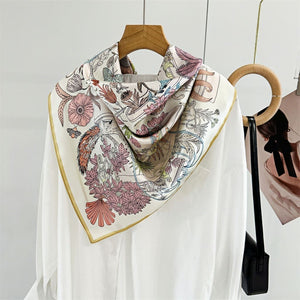 MaraSilk Pure Mulberry Silk Scarf - Square Crepe Satin MS397