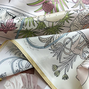 MaraSilk Pure Mulberry Silk Scarf - Square Crepe Satin MS397