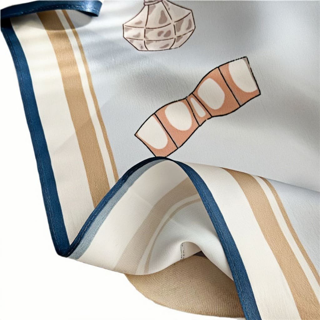 MaraSilk Pure Mulberry Silk Scarf - Square Crepe Satin MS398