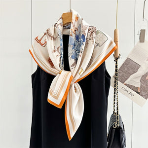 MaraSilk Pure Mulberry Silk Scarf - Square Crepe Satin MS398