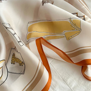 MaraSilk Pure Mulberry Silk Scarf - Square Crepe Satin MS398