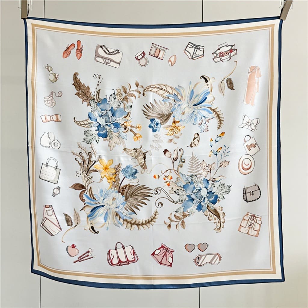 MaraSilk Pure Mulberry Silk Scarf - Square Crepe Satin MS398 34" x 34" MS39801