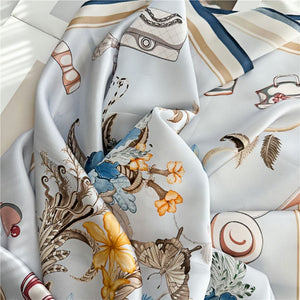 MaraSilk Pure Mulberry Silk Scarf - Square Crepe Satin MS398