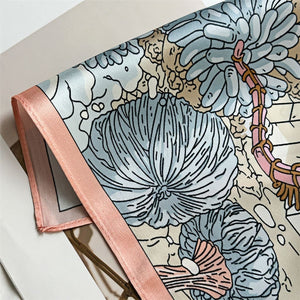 MaraSilk Pure Mulberry Silk Scarf - Square Crepe Satin MS399