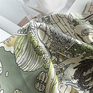 MaraSilk Pure Mulberry Silk Scarf - Square Crepe Satin MS399