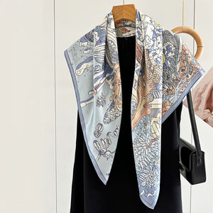 MaraSilk Pure Mulberry Silk Scarf - Square Crepe Satin MS399