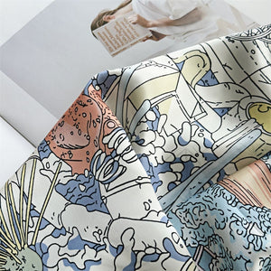 MaraSilk Pure Mulberry Silk Scarf - Square Crepe Satin MS399