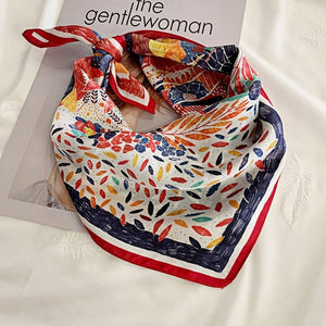 MaraSilk Pure Mulberry Silk Scarf Square Crepe Satin MS40-2