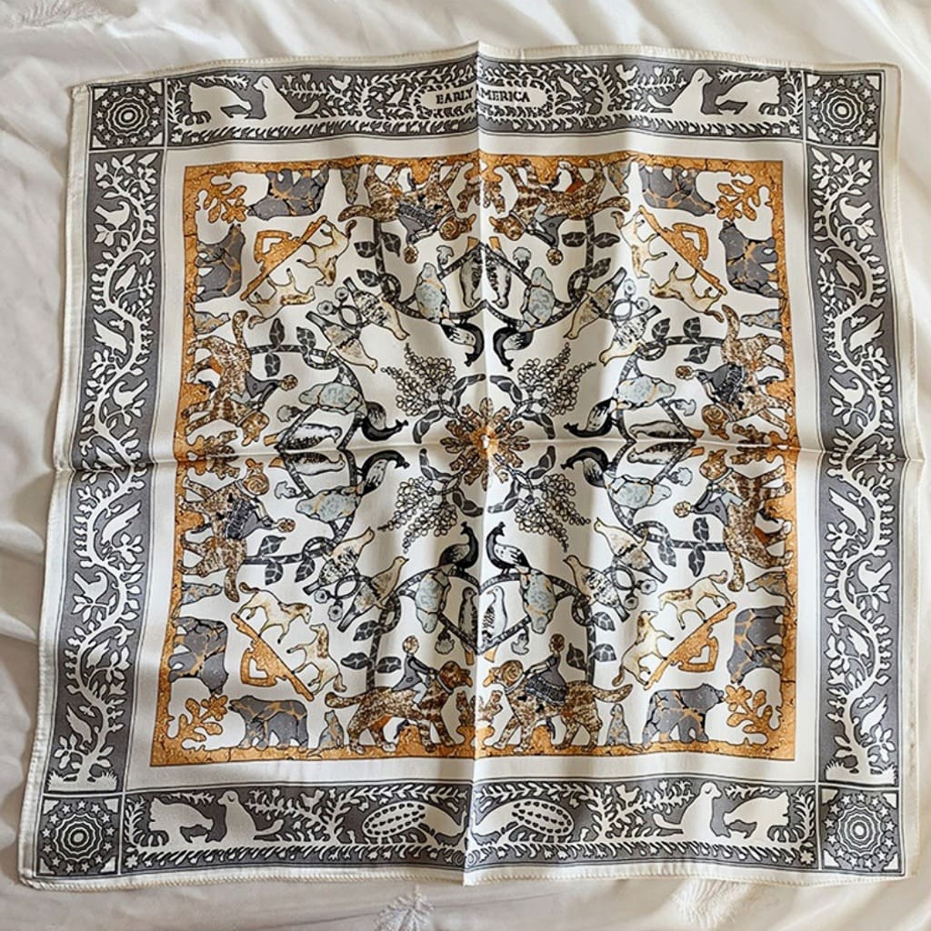 MaraSilk Pure Mulberry Silk Scarf Square Crepe Satin MS40-8