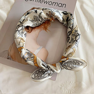 MaraSilk Pure Mulberry Silk Scarf Square Crepe Satin MS40-9