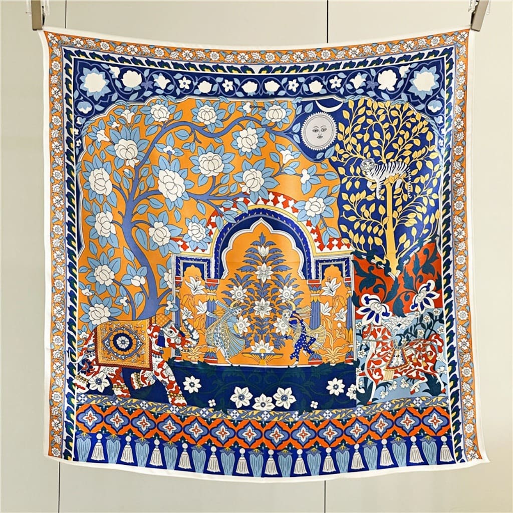 MaraSilk Pure Mulberry Silk Scarf - Square Crepe Satin MS400