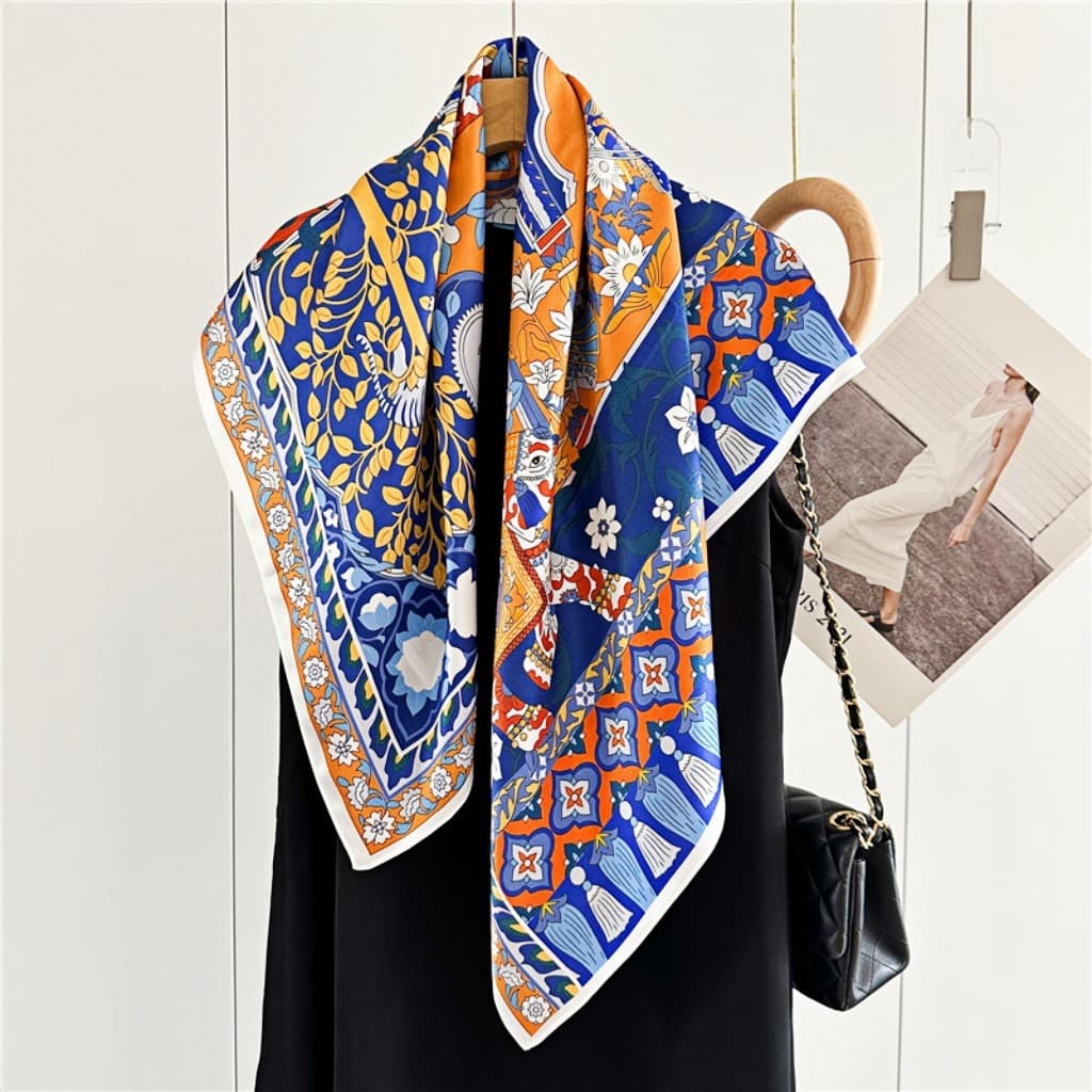 MaraSilk Pure Mulberry Silk Scarf - Square Crepe Satin MS400