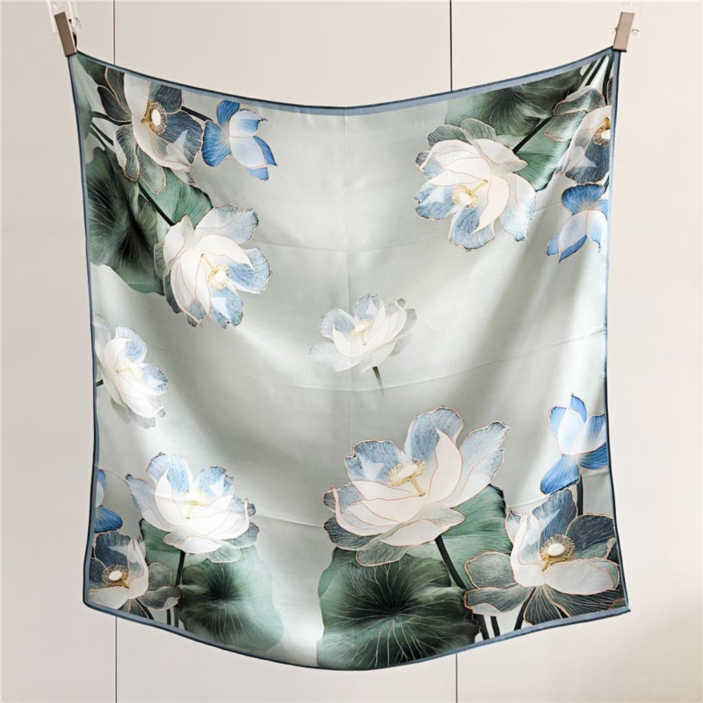 MaraSilk Pure Mulberry Silk Scarf - Square Crepe Satin MS401