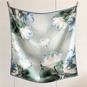 MaraSilk Pure Mulberry Silk Scarf - Square Crepe Satin MS401