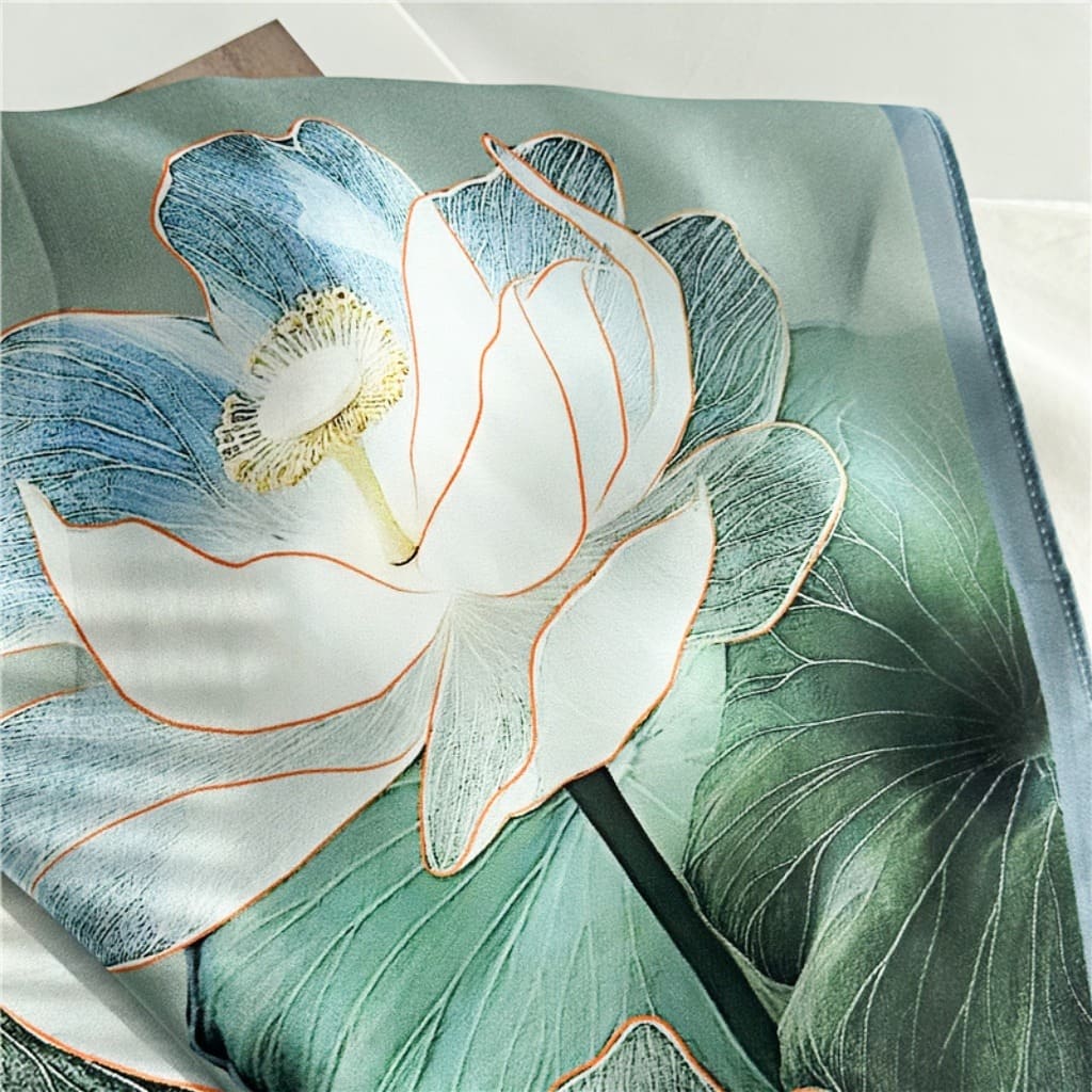 MaraSilk Pure Mulberry Silk Scarf - Square Crepe Satin MS401