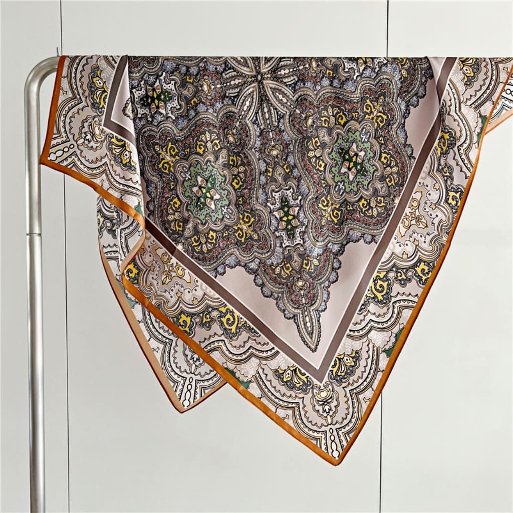 MaraSilk Pure Mulberry Silk Scarf - Square Crepe Satin MS402